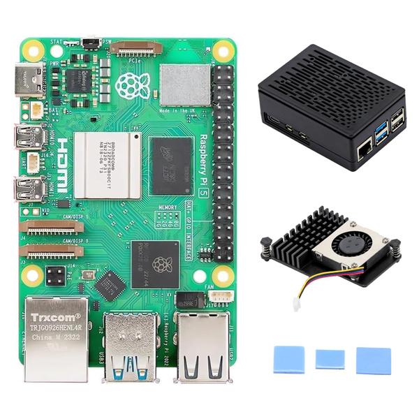 Imagem de Kit básico Raspberry Pi 5 Tada de 8 GB de RAM com estojo e refrigerador