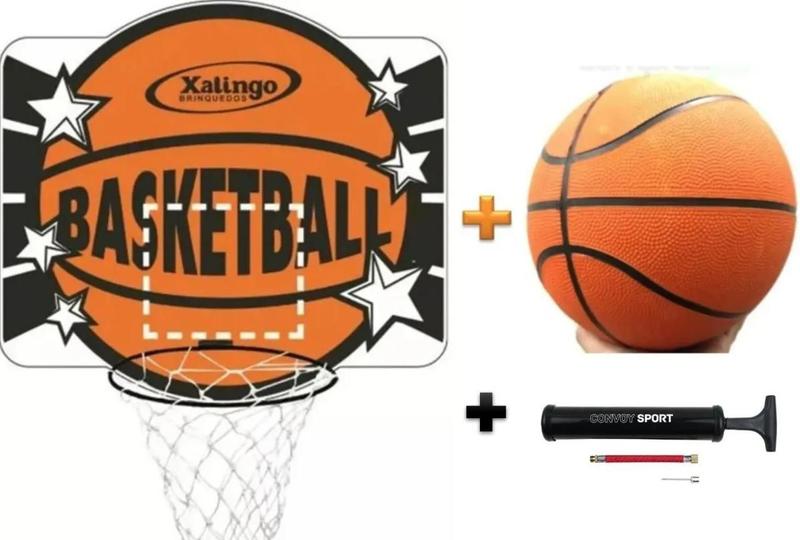 Imagem de Kit Basquete Cesta + Bola + Bomba Oficial