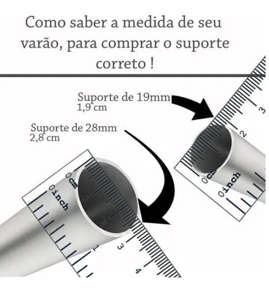 Imagem de Kit bastao Cromado Simples de Cortina  2,50 Metros 19mm