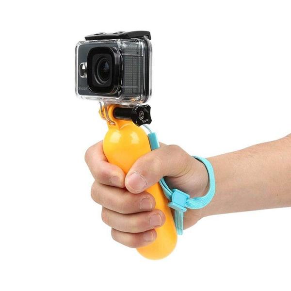 Imagem de Kit Bastão Retratil Monopod + Flutuante Flutuador Boia P/ Camera Esportiva Eken H9R SJCAM Pau de Selfie