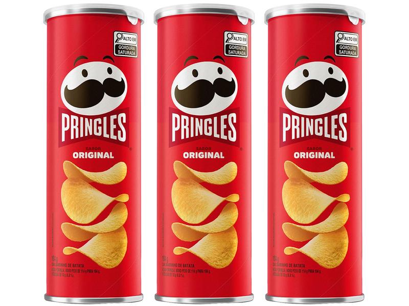 Kit Batata Pringles Original 104g 3 Unidades Kit Batata Pringles Original 104g 3 Unidades