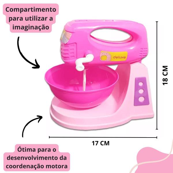 Imagem de Kit Batedeira + Microondas Brinquedos Infantil Meninas Panelinha Comidinha Presente Crianças Natal