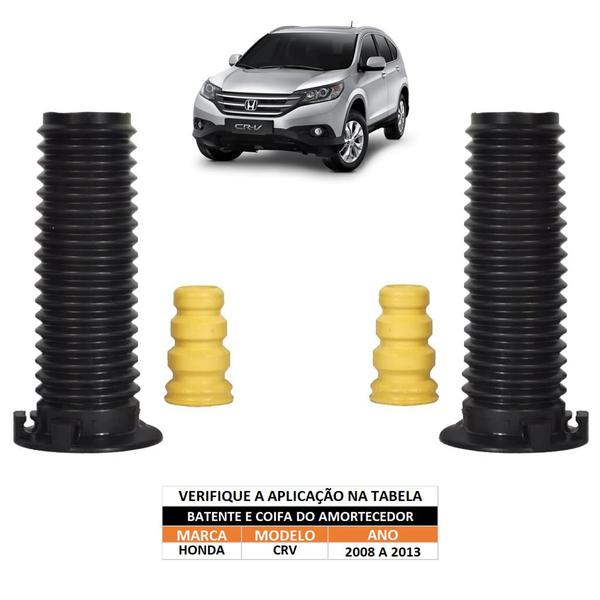 Imagem de Kit Batente Coifa Dianteiro Honda Crv 2008 Até 2013