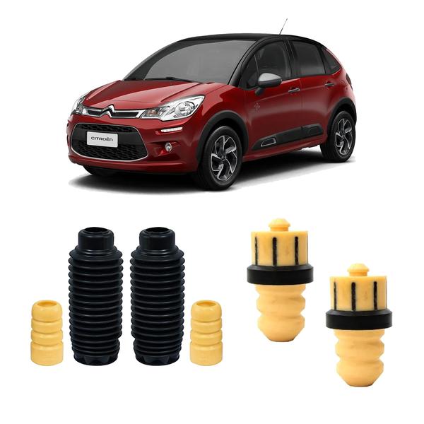 Imagem de Kit Batente Dianteiro Traseiro Citroen C3 2017 2018 2019 20