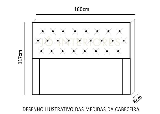 Imagem de Kit Baú Gaveta e Cabeceira Queen (vai até o chão) 160x117cm Veludo Cor Areia Com Botões de Cristal