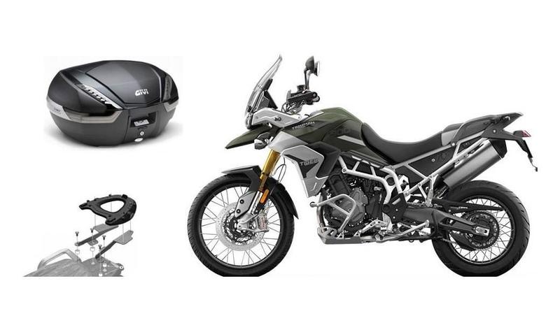 Imagem de Kit Bau Givi V47Nnt + Suporte Givi Sr6415 Para Tiger 900