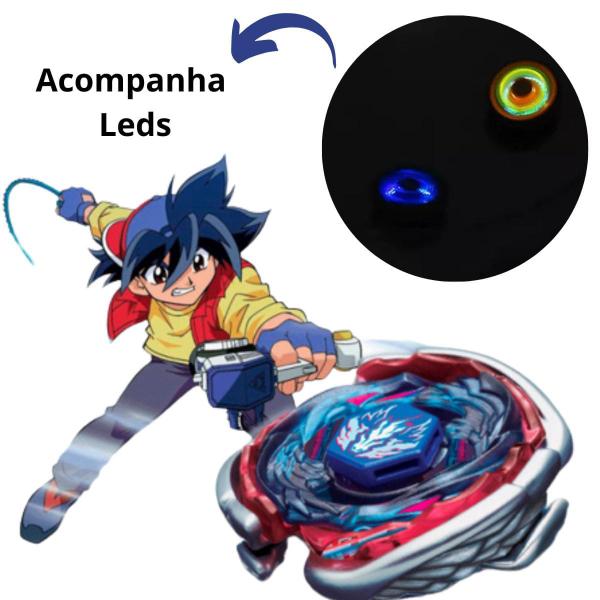 Kit Bayblades 4 Unidades + Arena e Lançadores Luz Led - Lianfa Toys Imagem de Kit Bayblades 4 Unidades + Arena e Lançadores Luz Led
