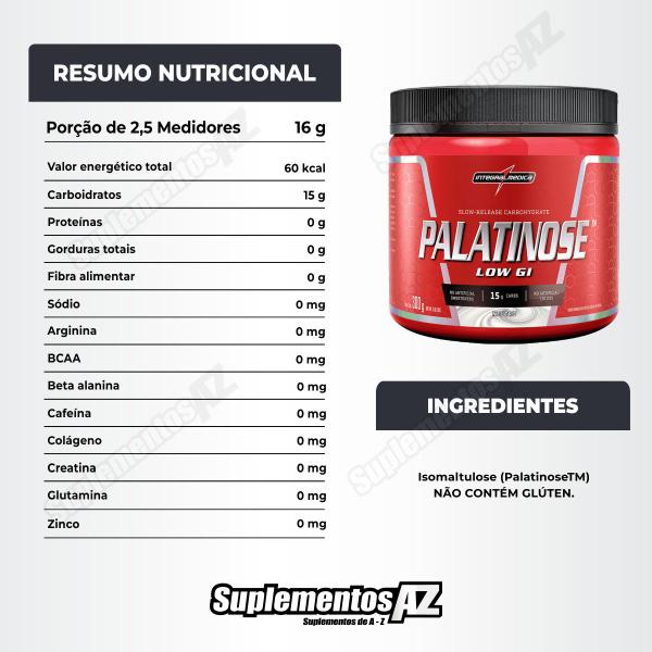 Imagem de Kit Bcaa 120 Caps Growth + Palatinose 300g Natural Integral