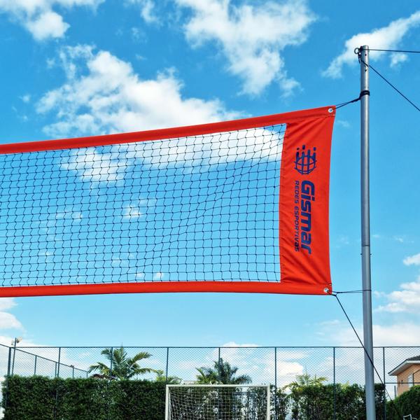 Imagem de Kit Beach Tennis Laranja - Rede Oficial Pro+Fita De Marcação