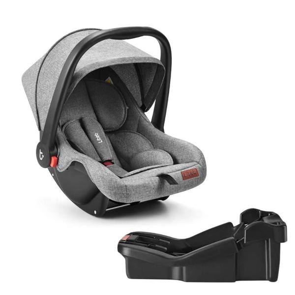 Imagem de Kit Bebê Conforto (0-13 Kg) Cinza Mesclado Com Base - Litet