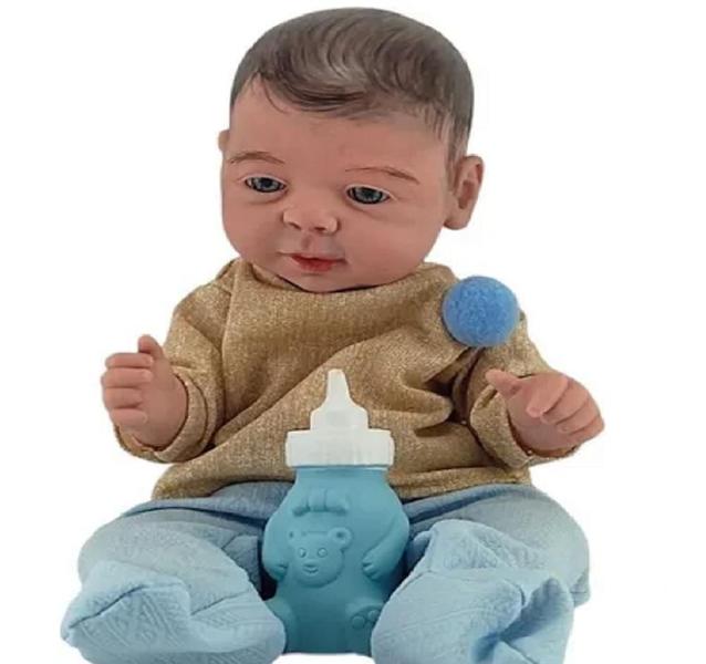 Imagem de Kit Bebê Menino Realista Boneca Reborn C/ Carrinho Baby Cars