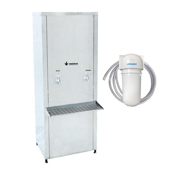 Imagem de Kit - Bebedouro Industrial Refrigerado Rb10 2tg Venancio 127v + Filtro de Água