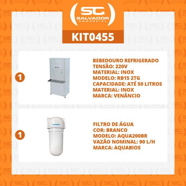 Imagem de Kit - Bebedouro Industrial Refrigerado Rb15 2tg Venancio 220v + Filtro de Água