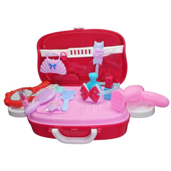 Kit Beleza Brinquedo 14 Peças Maleta Maquiagem Com Rodinhas - Dutetoys Imagem de Kit Beleza Brinquedo 14 Peças Maleta Maquiagem Com Rodinhas