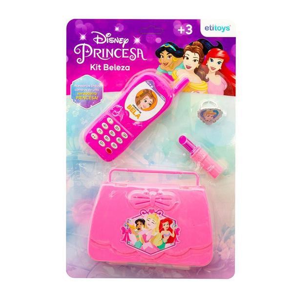 Kit Beleza Infantil Disney Princesa Bolsa Celular Batom Anel - Etitoys Imagem de Kit Beleza Infantil Disney Princesa Bolsa Celular Batom Anel