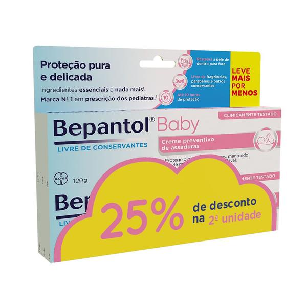 Imagem de Kit Bepantol Baby Creme Antiassaduras para Bebês 120g Cada com 25% de Desconto na 2ª Unidade