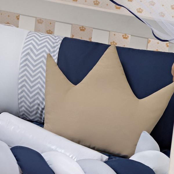 Kit Berço Americano Coroa Princesa Principe Menino Menina + Almofada Amamentação 12 peças - L2M Imagem de Kit Berço Americano Coroa Princesa Principe Menino Menina + Almofada Amamentação 12 peças