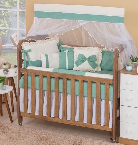 Kit berço americano luxo para bebe menino antony 13 peças - Miguel Baby Imagem de Kit berço americano luxo para bebe menino antony 13 peças