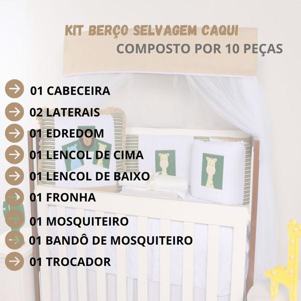 Kit Berço Bordado Protetor Lateral Americano Bebê Menina Menino 10 Peças - Maria's Baby Imagem de Kit Berço Bordado Protetor Lateral Americano Bebê Menina Menino 10 Peças