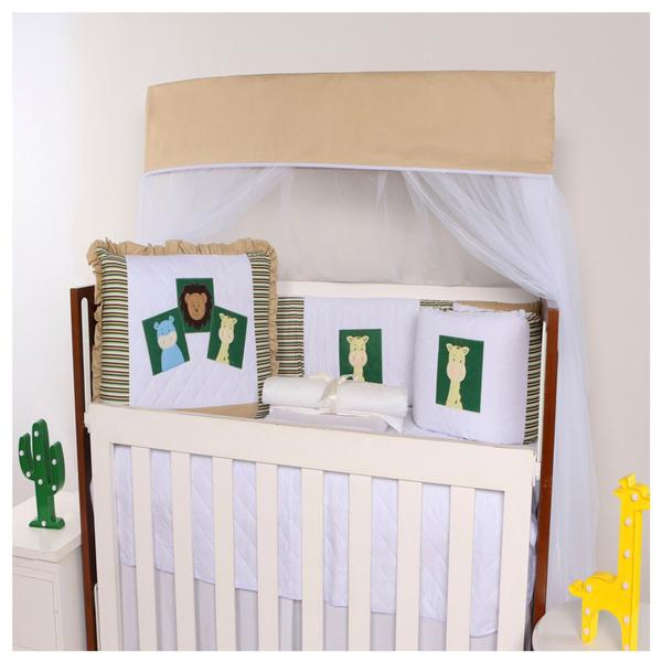 Kit Berço Bordado Protetor Lateral Americano Bebê Menina Menino 10 Peças - Maria's Baby Imagem de Kit Berço Bordado Protetor Lateral Americano Bebê Menina Menino 10 Peças