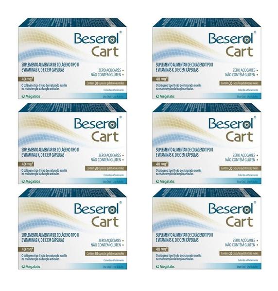 Imagem de Kit Beserol Cart Com 6 Unidades De 30 Cápsulas Gelatinosas Moles Cada