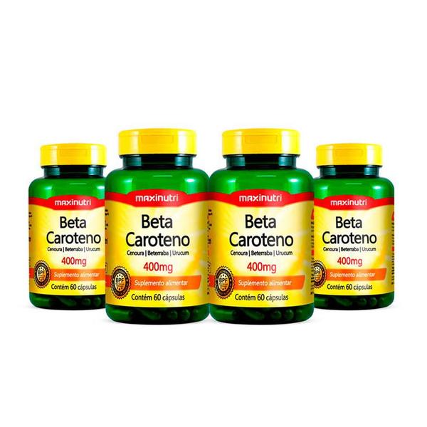 Imagem de Kit Beta Caroteno Vitamina-A 400mg 60 Cápsulas Maxinutri