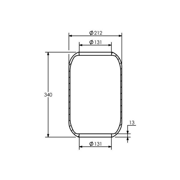 Imagem de Kit Bexiga Suspensor Pneumatico Mb 0-370 0-371 131x340mm D/T