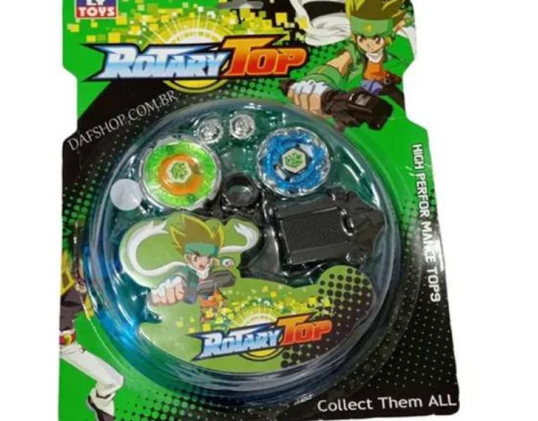 Imagem de Kit Beyblade Tornado Led Super Speed Top Com 2 Piões + Arena Redonda