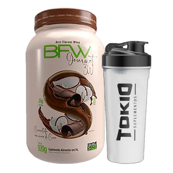 Imagem de Kit BFW Best Flavour Whey 920g Cioccolato Con Noce Di Cocco Synthesize + Coqueteleira Tokio 600ml