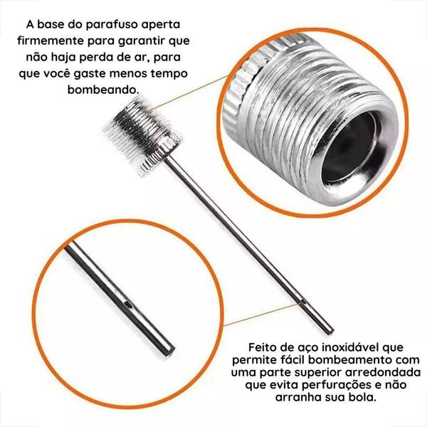 Imagem de Kit Bicos Para Encher Bolas Boia Agulha P/ Bola Rosqueável - STARTOOLS