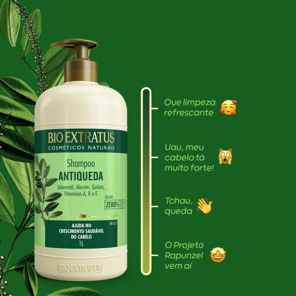 Imagem de Kit Bio Extratus Jaborandi Antiqueda Shampoo Litro Extra e Condicionador (3 produtos)