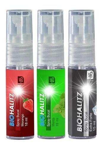 Imagem de Kit Biohalitz Spray Bucal Sabores 15ml 3unidades