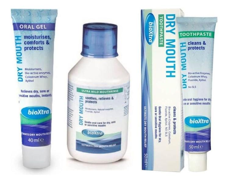 Imagem de Kit Bioxtra Gel + Creme Dental + Enxaguante Bucal Dry Mouth