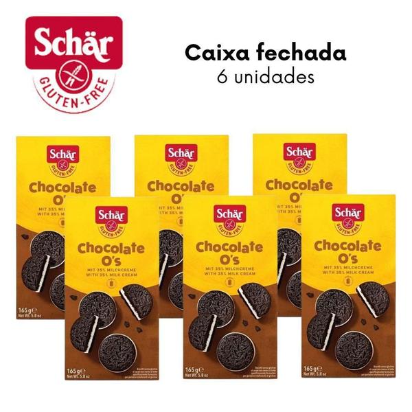 Kit Biscoito Recheado Chocolate O'S Dr. Schar 165G - Caixa Imagem de Kit Biscoito Recheado Chocolate O'S Dr. Schar 165G - Caixa