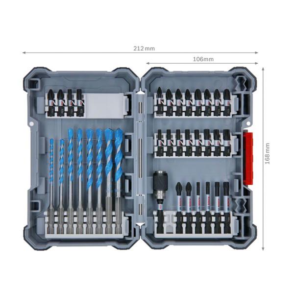 Imagem de Kit Bits Impact Control e Brocas Multi Construction 35 peças 2608577147-000 Bosch