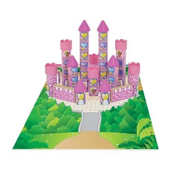 Imagem de Kit blocos de montar castelo das fadas rosa meninas divertido brincado de construir 54 pecas junges
