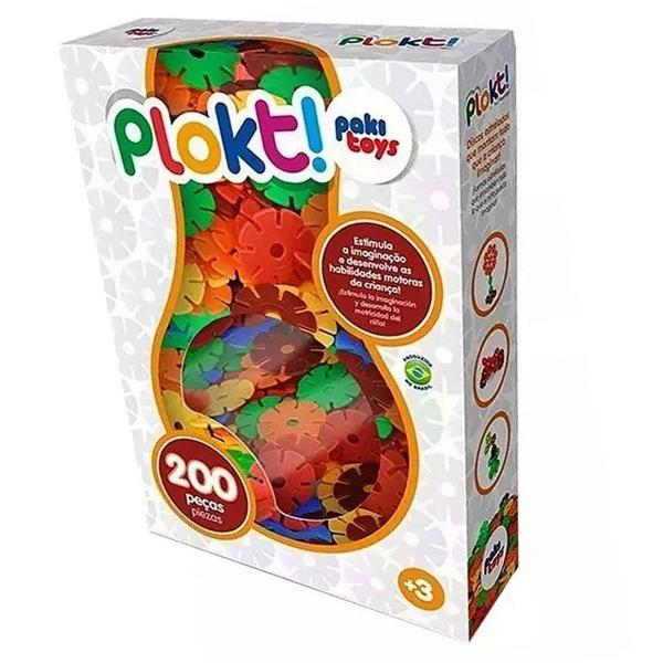 Imagem de Kit blocos de montar plokt com 200 peças - paki toys - 1243