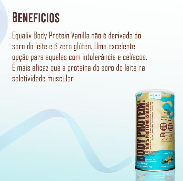 Imagem de Kit Body Protein Equaliv Vanilla 440g Red 600g 100% Proteina