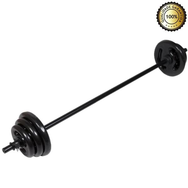 Imagem de Kit Body Pump - Barra + 08 Kg De Anilhas Emborrachadas