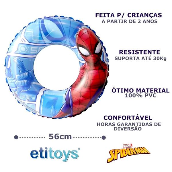 Imagem de Kit Boia Bote Encaixa Pernas para Bebês + Boia Circular do Homem Aranha