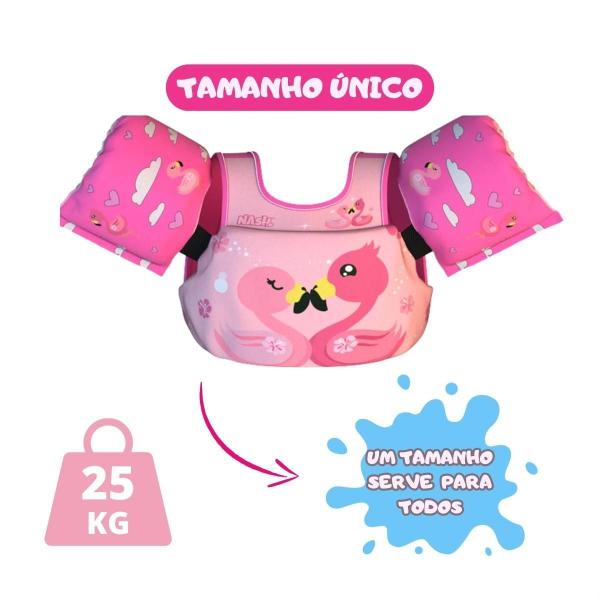 Imagem de Kit Boia Coletes Infantil Salva Vidas Estampas Praia Piscina