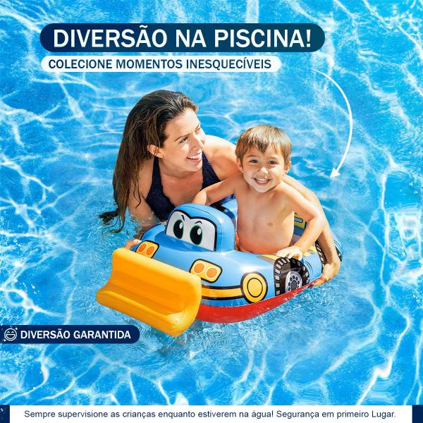 Imagem de Kit Boia Inflável Infantil + Bombinha Manual + Capa à Prova dÁgua para Celular 