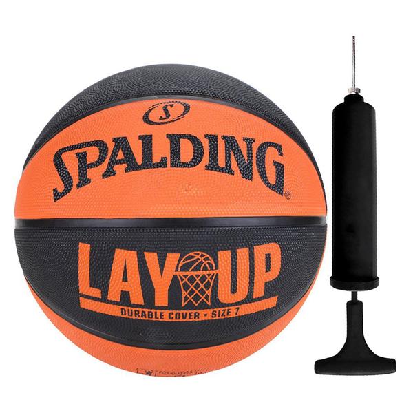 Imagem de Kit Bola Basquete Spalding Lay-up + Bomba de Ar