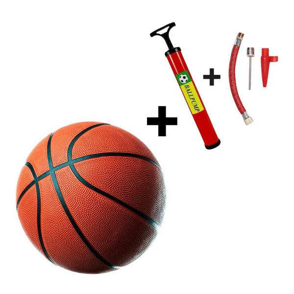 Imagem de Kit Bola De Basquete N7 Tamanho Oficial + Bomba de Ar