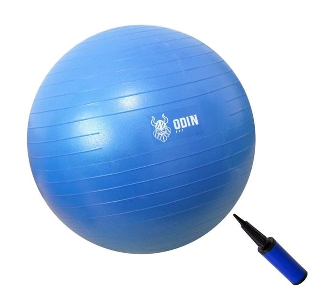 Imagem de Kit Bola de Ginástica Suíça Pilates 55 65 75cm AZUL Odin Fit