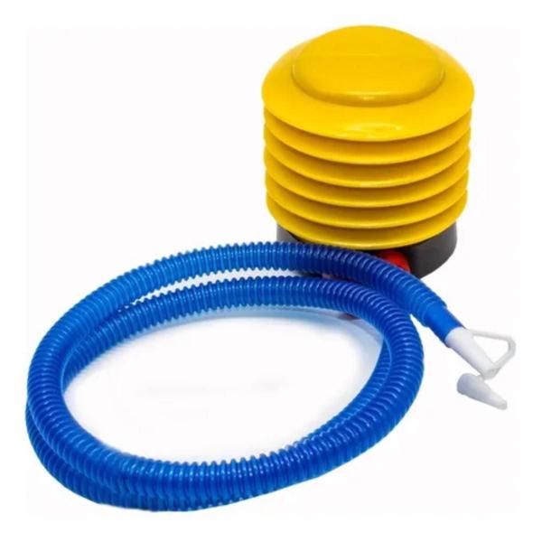 Kit bola fitness ginástica de pilates azul e bomba de ar - DASSHAUS Imagem de Kit bola fitness ginástica de pilates azul e bomba de ar