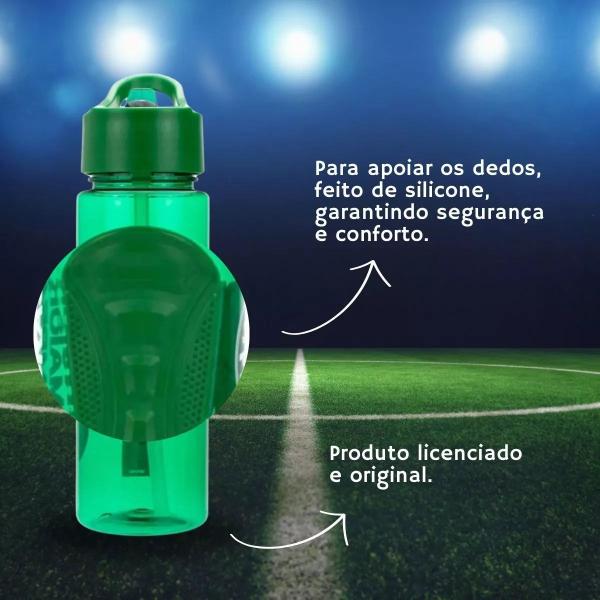 Imagem de Kit Bola Futebol Palmeiras C/ Garrafa Canudo 700ml Verdão Time - Oficial E Licenciado