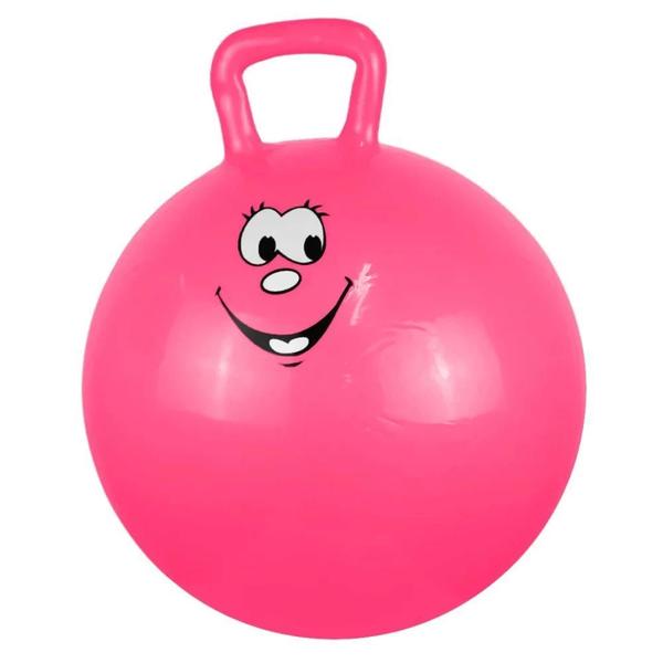 Imagem de Kit Bola Pula Pula 60 Cm Rosa com Alca + Baldinho de Praia / Brinquedo de Praia com 8 Pecas Rosa