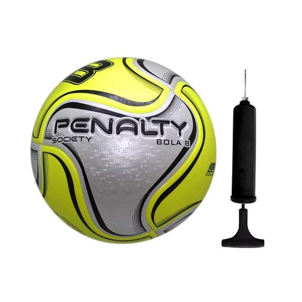 Imagem de Kit Bola Society Penalty 8 X + Bomba de Ar