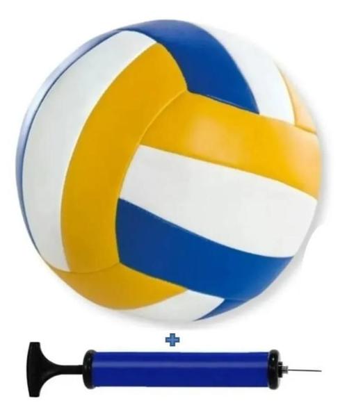 Imagem de Kit Bola Vôlei Praia E Quadra Padrão Com Bomba De Encher